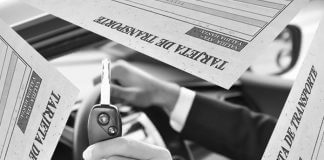 Tarjeta transporte vehículo alquiler